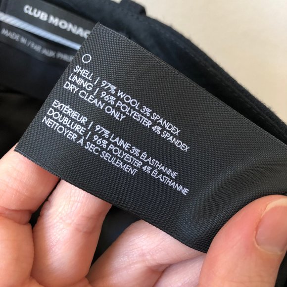 Club Monaco Black Wide Leg Wool Pants - Picture 5 of 7